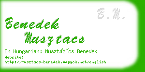 benedek musztacs business card